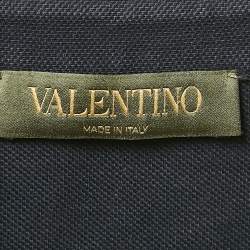 Valentino Navy Blue Camouflage Print Cotton Pique Polo T-Shirt M