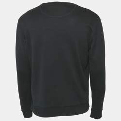 Valentino Black Logo Print Cotton Crew Neck Sweatshirt M