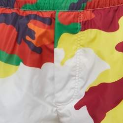 Valentino Multicolor Camouflage Print Nylon Swim Shorts M