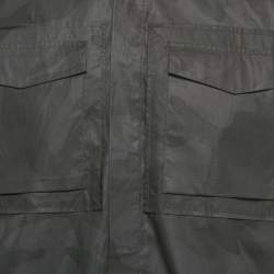 Valentino Black Camouflage Cotton Long Sleeve Shirt L