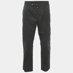 Valentino Black Cotton Elastic Waist Pantts L