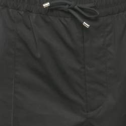 Valentino Black Cotton Elastic Waist Pantts L