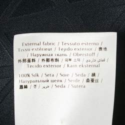 Pre Owned Valentino Black Silk Logo Jacquard Oversized Bowling Shirt S