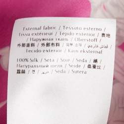 Pre Owned Valentino Pink Printed Silk Oversized Bowling Shirt M