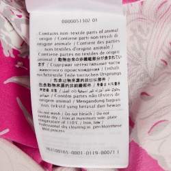 Pre Owned Valentino Pink Printed Silk Oversized Bowling Shirt M