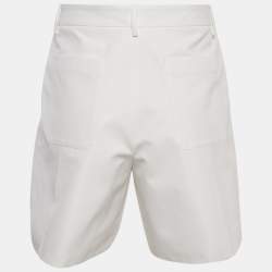 Pre Owned Valentino White Cotton Straight Leg Shorts M