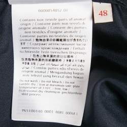Pre Owned Valentino Black Logo Jacquard Silk Shorts M
