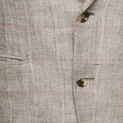 Valentino Grey Wool Blend Tailored Single Breasted Blazer L