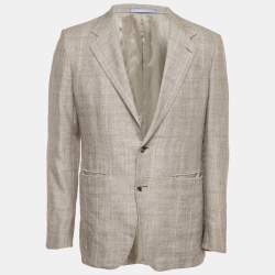 Valentino Grey Wool Blend Tailored Single Breasted Blazer L