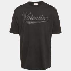 Valentino White & Red Logo Printed Cotton Short Sleeve T