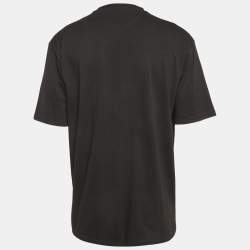 Pre Owned Valentino Black Embroidered Regular Fit T-Shirt XXL