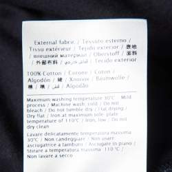 Pre Owned Valentino Navy Blue V Logo Cotton Crew Neck T-Shirt S