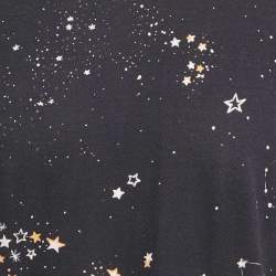 Pre Owned Valentino Navy Blue Cosmo Print Cotton Crew Neck T Shirt L