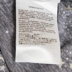 Pre Owned Valentino Navy Blue Cosmo Print Cotton Crew Neck T Shirt L