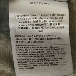 Pre Owned Valentino Dark Green Camouflage Print Cotton Applique Detail T-Shirt XL