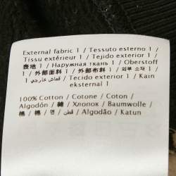 Pre Owned Valentino Black/White VLTN Embroidered Cotton Hoodie S