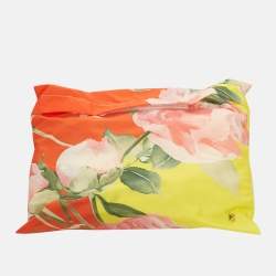 Pre Owned Valentino Yellow Flying Flower Print Nylon Swim Shorts S