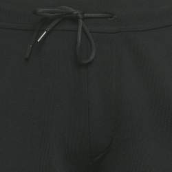 Pre Owned Valentino Black Logo Intarsia Knit Drawstring Shorts S