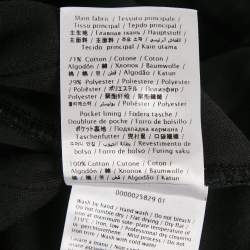 Pre Owned Valentino Black Cotton Blend Logo Applique Shorts XL