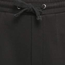 Pre Owned Valentino Black Cotton Blend Logo Applique Shorts XL