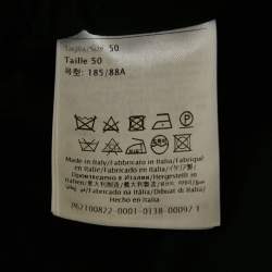 Pre Owned Valentino Black Logo Embroidered Cotton Shorts L