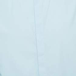 Pre Owned Valentino Blue Rockstead Embellished Cotton Shirt XL