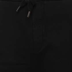 مملوكة مسبقًا شورت فالنتينو قطن أسود بشعار مقاس صغير