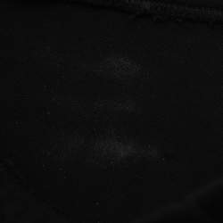 Pre Owned Valentino Black Logo Applique Cotton Shorts S