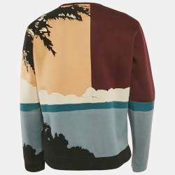مملوكة مسبقًا Valentino Multicolor Patch Work Neoprene Sweatshirt M