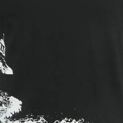 مملوكة مسبقًا تي شيرت فالنتينو أسود قطن مطبوع تايم ترافلر أندركوفر مقاس متوسط