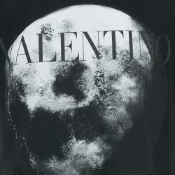مملوكة مسبقًا Valentino Black Moon Dust Print Jersey Cotton T-Shirt L