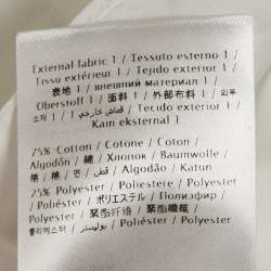 مملوكة مسبقًا قميص فالنتينو لو بلانك قطن أبيض بياقات منفوخة لوحة مقاس كبير