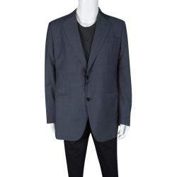 Valentino Grey Wool Tailored Two Button Blazer XXL