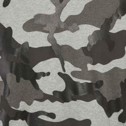 Pre Owned Valentino Grey Camouflage Print Cotton Sweatshirt L