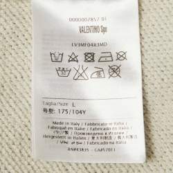 Pre Owned Valentino Grey Camouflage Print Cotton Sweatshirt L