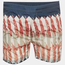 مملوكة مسبقًا شورت سباحة فالنتينو طباعة ريش متعدد الألوان نيلون زندرا رودس مقاس صغير