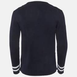 Pre Owned Valentino Blue Knit Sailors Jacket S