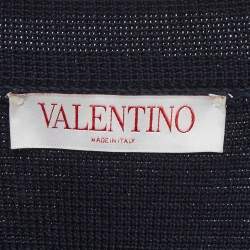 Pre Owned Valentino Blue Knit Sailors Jacket S