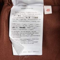 Pre Owned Valentino Brown Gabardine Drawstring Shorts M