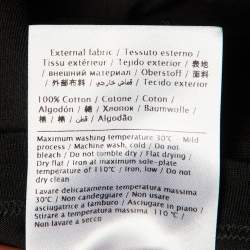 Pre Owned Valentino Black VLTN Print Cotton Crew Neck T-Shirt L