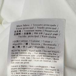Pre Owned Valentino White Logo Print Cotton Crew Neck T-Shirt L