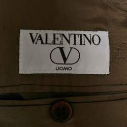 Pre Owned Valentino Brown Houndstooth Tailored Blazer L