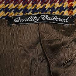 Pre Owned Valentino Brown Houndstooth Tailored Blazer L