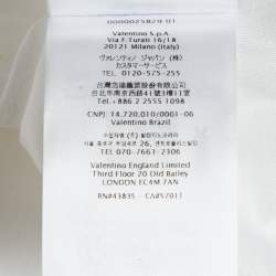 Pre Owned Valentino White Jersey Split Neck T-Shirt S