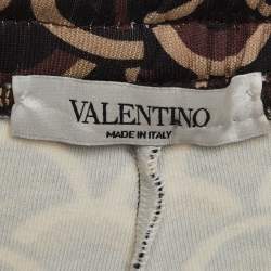 Pre Owned بنطلون فالنتينو جيرسي رياضي بطبعة سكالب متعدد الألوان مقاس وسط