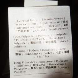 مملوكة مسبقًا جواكيت باركا فالنتينو صناعية بشعار مطبوع سوداء مقاس إكسترا لارج