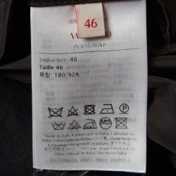 مملوكة مسبقًا Valentino Black Nylon Stud Detailed Bomber Jacket L