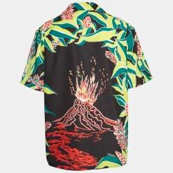 مملوكة مسبقًا Valentino Multicolor Syntenic Short Sleeve Shirt S
