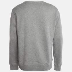 Pre Owned Valentino Grey Printed Jersey Crewneck Sweatshirt XL 