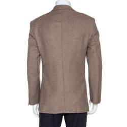 Valentino Brown Wool Three Buttoned Blazer XXL